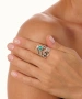 Kiraz Turquoise Stoned Silver Plated Ring