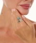 Kiraz Turquoise Stoned Silver Plated Ring