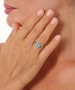 Kiraz Turquoise Stoned Silver Plated Ring