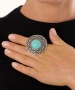 Kiraz Turquoise Stoned Silver Plated Ring