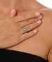 Kiraz Turquoise Stoned Silver Plated Ring
