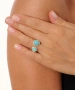 Kiraz Turquoise Stoned Silver Plated Ring
