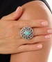 Kiraz Turquoise Stoned Silver Plated Ring