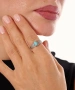 Kiraz Turquoise Stoned Silver Plated Ring