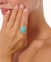 Kiraz Turquoise Stoned Silver Plated Ring