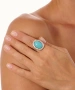 Kiraz Turquoise Stoned Silver Plated Ring