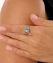 Kiraz Turquoise Stoned Silver Plated Ring