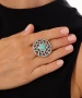 Kiraz Turquoise Stoned Silver Plated Ring