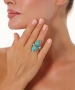 Kiraz Turquoise Stoned Silver Plated Ring