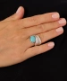 Kiraz Turquoise Stoned Silver Plated Ring