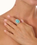 Kiraz Turquoise Stoned Silver Plated Ring
