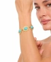 Kiraz Turquoise Stoned Gold Plated Bracelet