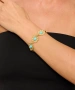 Kiraz Turquoise Stoned Gold Plated Bracelet