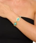 Kiraz Turquoise Stoned Gold Plated Bracelet