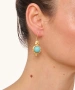Kiraz Turquoise Stoned Gold Plated Earring