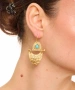 Kiraz Turquoise Stoned Gold Plated Earring