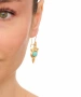 Kiraz Turquoise Stoned Gold Plated Earring