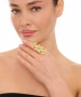 Kiraz Turquoise Stoned Gold Plated Ring