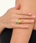 Kiraz Turquoise Stoned Gold Plated Ring