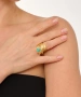 Kiraz Turquoise Stoned Gold Plated Ring