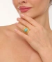 Kiraz Turquoise Stoned Gold Plated Ring