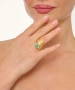 Kiraz Turquoise Stoned Gold Plated Ring