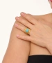 Kiraz Turquoise Stoned Gold Plated Ring