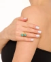 Kiraz Turquoise Stoned Gold Plated Ring