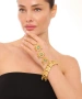 Kiraz Turquoise Stoned Gold Plated Shahmaran Bracelet