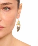 Kiraz Turquoise Stoned Silver And Gold Plated Earring