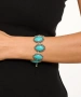 Kiraz Turquoise Stoned Silver Plated Almond Bracelet