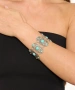 Kiraz Turquoise Stoned Silver Plated Bracelet