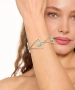 Kiraz Turquoise Stoned Silver Plated Triangle Bracelet