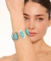 Kiraz Turquoise Stoned Silver Plated Bracelet