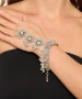 Kiraz Turquoise Stoned Silver Plated Shahmaran Bracelet