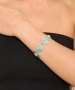 Kiraz Turquoise Stoned Silver Plated Bracelet