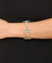 Kiraz Turquoise Stoned Silver Plated Triangle Bracelet