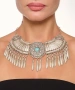 Kiraz Turquoise Stoned Silver Plated Cleopatra Necklace