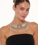 Kiraz Turquoise Stoned Silver Plated Cleopatra Necklace