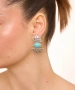 Kiraz Turquoise Stoned Silver Plated Earring