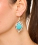 Kiraz Turquoise Stoned Silver Plated Earring