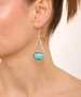 Kiraz Turquoise Stoned Silver Plated Earring