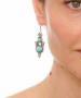Kiraz Turquoise Stoned Silver Plated Earring