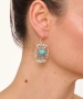 Kiraz Turquoise Stoned Silver Plated Earring