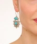 Kiraz Turquoise Stoned Silver Plated Earring