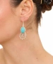 Kiraz Turquoise Stoned Silver Plated Earring