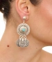 Kiraz Turquoise Stoned Silver Plated Earring