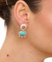Kiraz Turquoise Stoned Silver Plated Earring