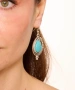 Kiraz Turquoise Stoned Silver Plated Earring