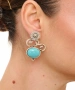 Kiraz Turquoise Stoned Silver Plated Earring